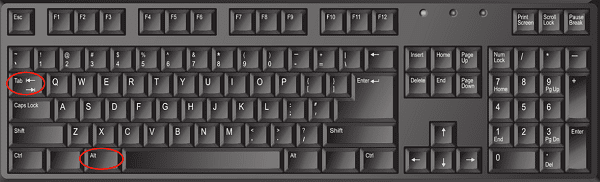 利用快捷键“Alt + Tab”在窗口间快速切换